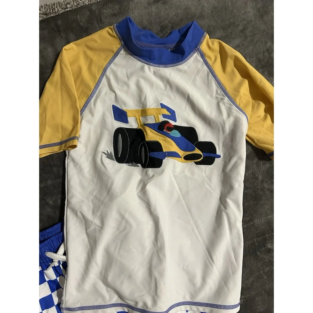 Gymboree Race car Two Piece Swim Trunks Set Size 6